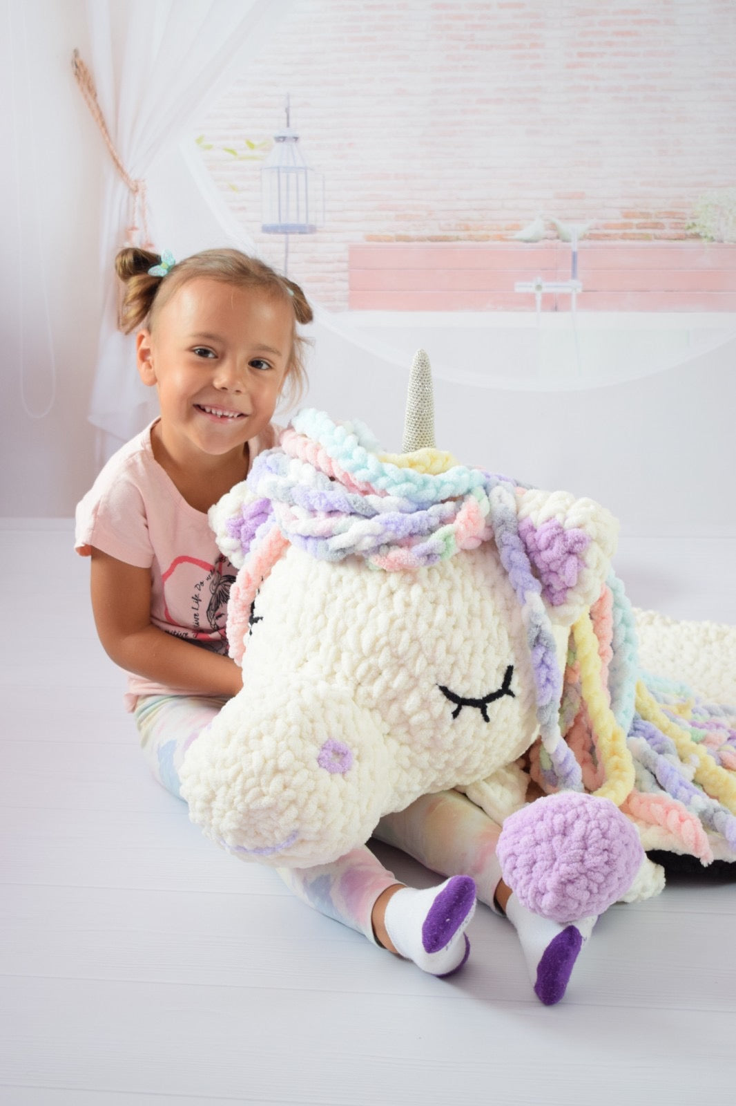 Crochet pattern. Rug Unicorn