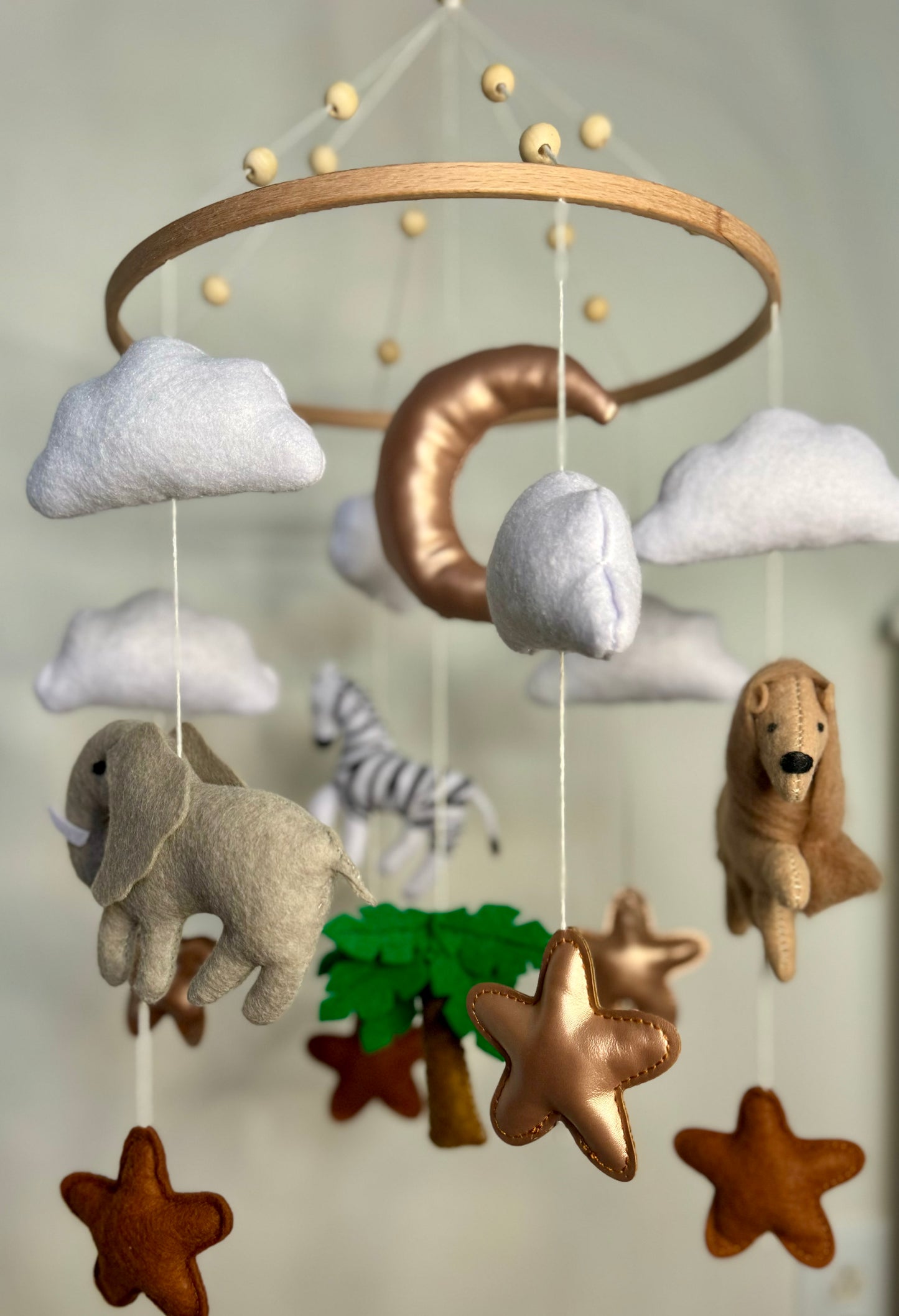 Baby crib mobile «Savanna”🐘🦁🦓