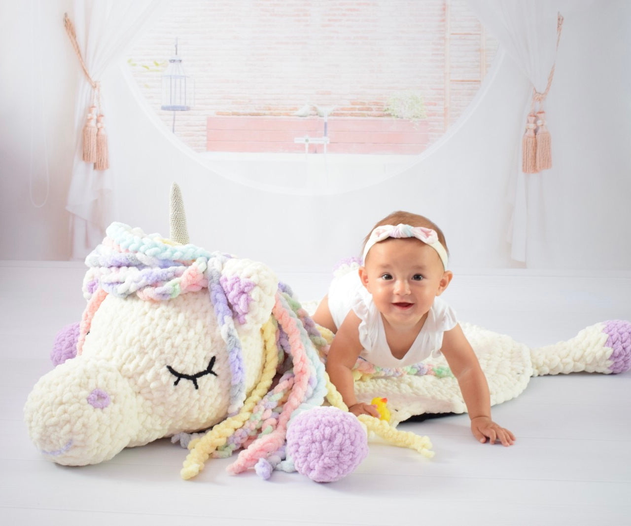 Crochet pattern. Rug Unicorn