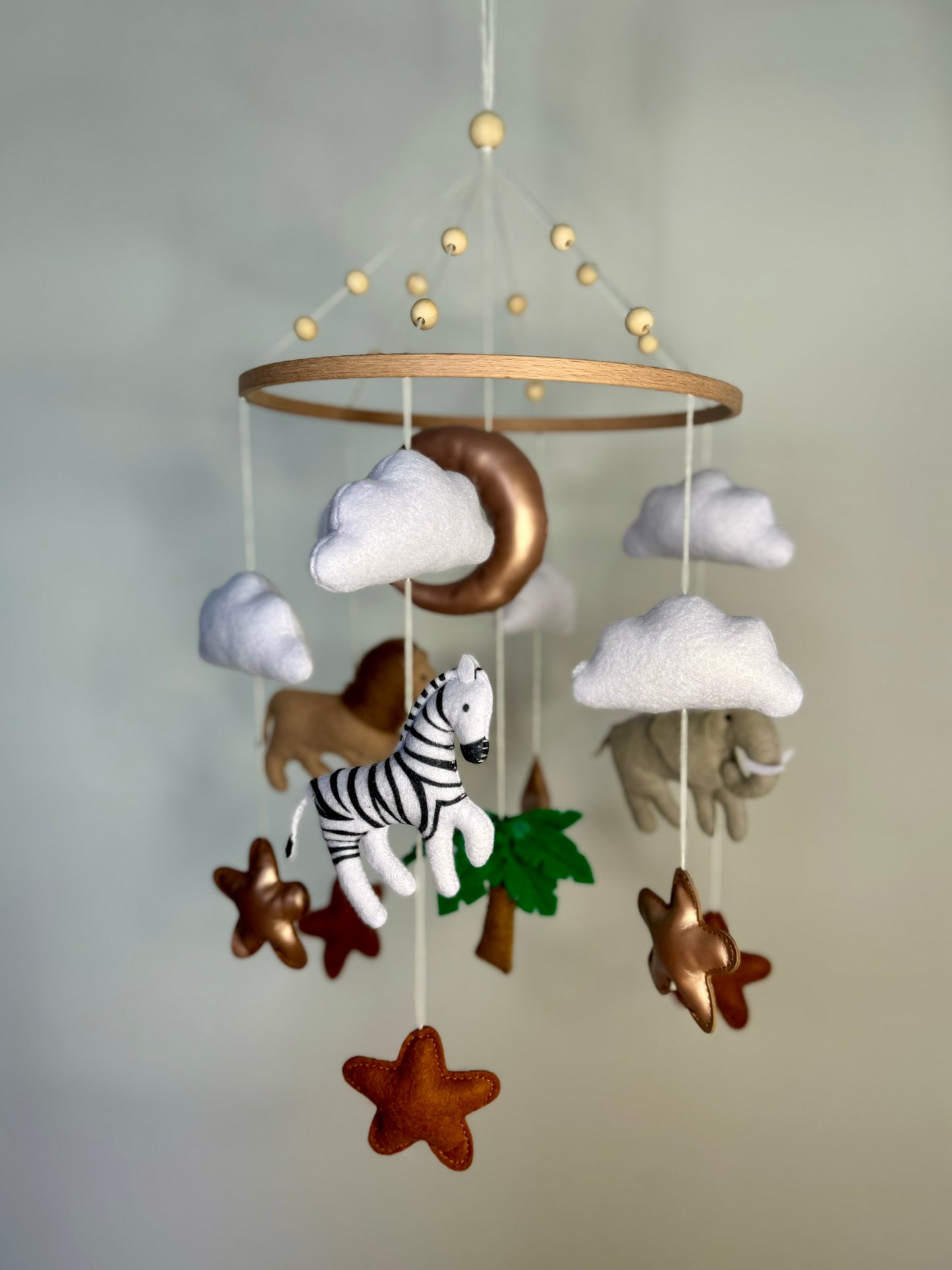 Baby crib mobile «Savanna”🐘🦁🦓